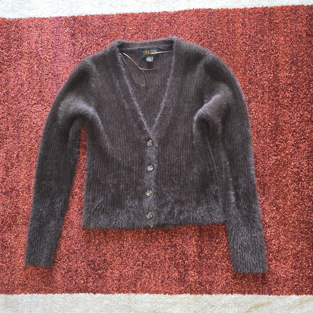 Trina Turk Brown Knit Cardigan Sweater